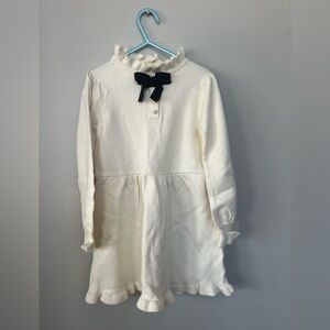 NWT Janie and Jack Cream Dress with Black Bow